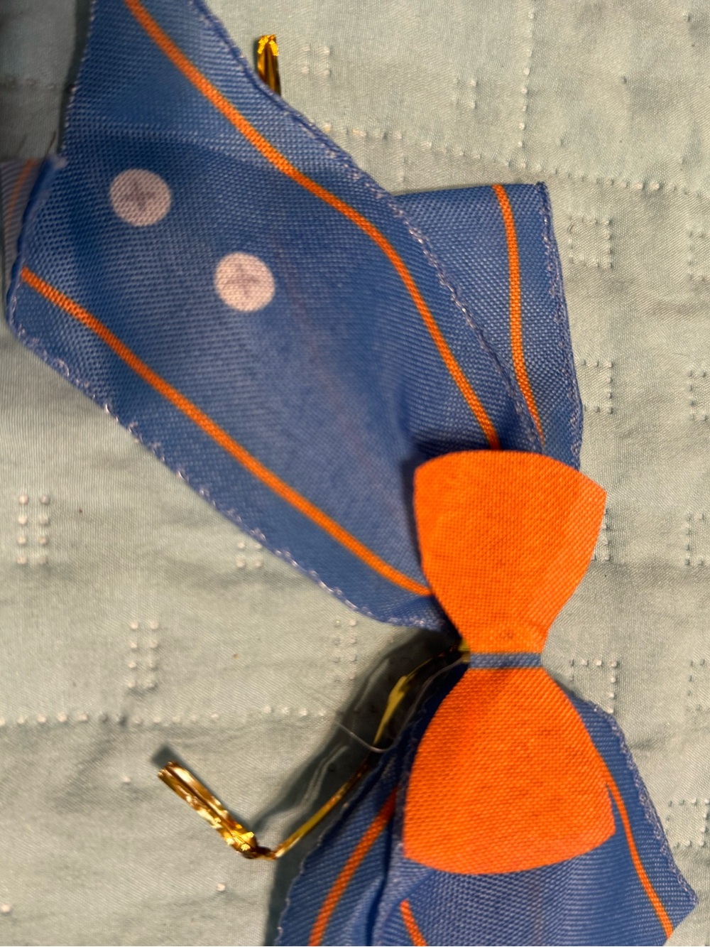 Bows ~ Wreaths Orange & Blue Sporting Events Cheerleaders Knicks NY Fans 24 Lot - Picture 9 of 16